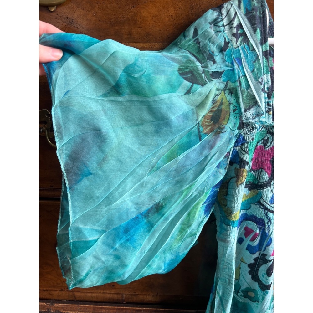 Hippie Boho Handkerchief Top Sz XL - Picture 2 of 4